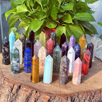 Vente chaude Artisanat en cristal naturel Tour d'améthyste polie Point de quartz rose Tour de quartz clair pour la décoration de la maison