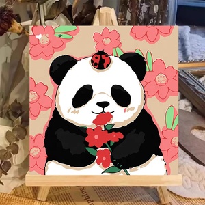 Pintura al Óleo Digital para Niños, Kits de Pintura Decorativa de Animales, Estilo de Dibujos Animados - Product Image 1