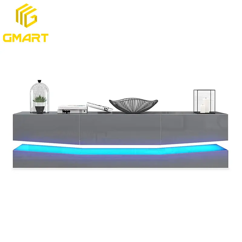 Gmart高品質韓国風リビングルームコーヒーテーブルピンク85インチボードグロススタンドテレビとカフェテーブルとキャビネット
