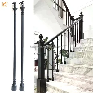 Wholesale Decorated Aluminum-magnesium 9/10" Round Stair Balusters Metal Staircase Spindles For Indoor Home Staircase Decoration