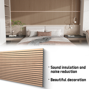 Panneaux acoustiques en <span class=keywords><strong>bois</strong></span> auto-adhésifs, décoration murale absorbant le son pour la maison, le bureau, placage durable - Product Image 6