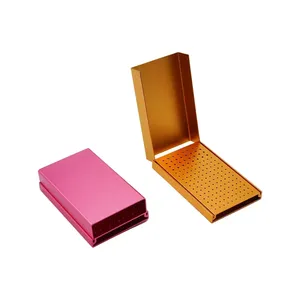 Caja de esterilización dental autoclavable de 152 orificios, organizador de aluminio FG RA para fresas de alta y baja velocidad, estuche de almacenamiento eficiente - Product Image 2