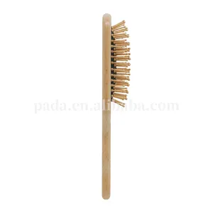 OEM/ODM Eco-friendly Beech Wood Massage Scalp Brush With Round Head Top Pins And Wooden Comb Feature Paddle Cushion