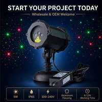 Projecteur de motifs de Noël et d'Halloween, étoiles rouges et vertes, flocons de neige, lumière laser, étanche IP65, pour la cour, la pelouse, le jardin, toute la saison
