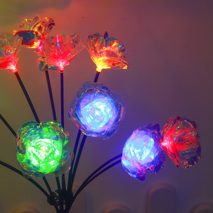 Creative Batch Display Moderno LED Notte Farfalla Rosa Alimentato a Batteria Stampo Simulazione Bouquet Decorazione dell'atmosfera Lampada da Prato - Product Image 3
