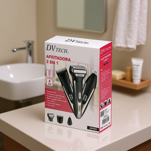 Dvtech Electric <b>Shaver</b> 3 In 1 3W Rechargeable With Usb Cable For Men Grooming - Product Image 3