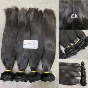 Vendeurs de paquets de cheveux vierges intacts extension de cheveux humains bruts à double trame Style naturel Qualité garantie - Product Image 4