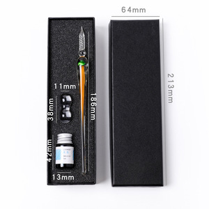 Pluma de Cristal con Diseño Floral, Estilo Pétalo de Jaspe, para Caligrafía Japonesa, Juego de Escritura Artística, Pluma Estilográfica - Product Image 4