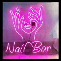Enseignes lumineuses au néon LED personnalisées pour salon de manucure, salon de coiffure, décoration murale personnalisée, fournitures de fête, enseigne au néon pour bar, entreprise, logo personnalisé