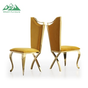 <span class=keywords><strong>Sedia</strong></span> da Matrimonio di Lusso Wayon in Acciaio Inox Dorato con Schienale Alto Ondulato e Gambe Cabriole in Pelle <span class=keywords><strong>Bianca</strong></span> - Product Image 6