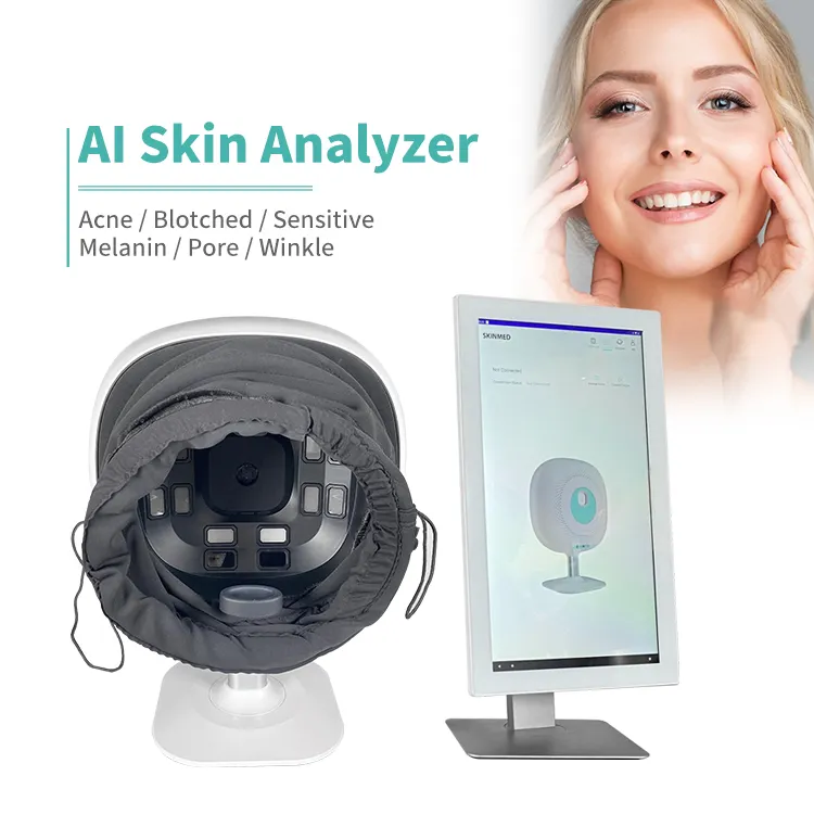 Portable ai technology smart mirror scanner acne pore wrinkle analyse 3d facial skin analyzer