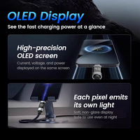 Câble de charge rapide Type C OLED 240W, transfert de données 40 Gbps 8K avec USB4 Thunderbolt pour ordinateur portable, écran, téléphone, câble USB C