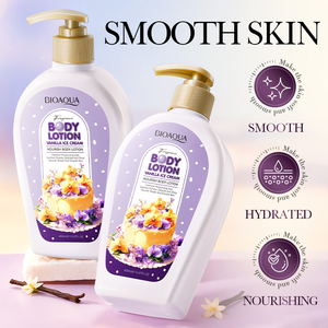 Loción corporal perfumada de helado de vainilla personalizada de fábrica OEM <span class=keywords><strong>BIOAQUA</strong></span>, <span class=keywords><strong>crema</strong></span> aromática no grasosa nutritiva para el cuidado de la piel seca - Product Image 3