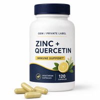Capsules de Quercétine au Zinc OEM - Soutien Immunitaire Naturel 120 Capsules Végétariennes |   OEM/Marque privée pour adultes