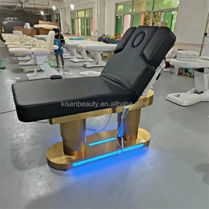 Kisen Beauty Bed Tattoo Chair Lash Bed Electric Adjustable with 4 Motors <b>Led</b> <b>Light</b> Top Salon Beautyshop Clinic Table - Product Image 1