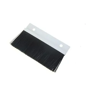 Industrial Aluminum Holder Antistatic Strip Brush Elastic Seal Weather Sweep Strip Gate Brush Strip Garage Brush