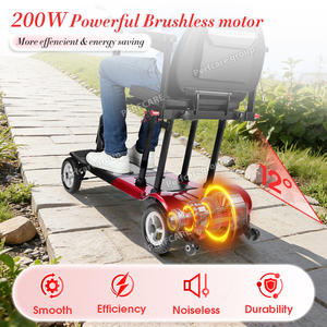 2026 Penjualan Terlaris Skuter Mobilitas Ringan Berbahan Magnesium Alloy 14kg Kapasitas 125kg Baterai Ganda 45km Skuter untuk Lansia - Product Image 5