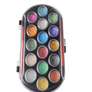 Ensemble de peinture à l'eau, pigment doré métallique, boîte en métal, peinture d'artiste, peinture à l'eau solide semi-sèche parfaite - Product Image 2