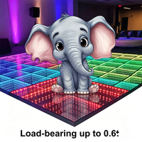 Piste de danse LED magnétique 3D portable pour événements et mariages, 12 pièces, avec application/contrôleur mobile