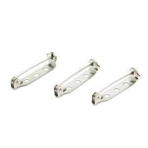 Broches en acier inoxydable Anno Jewelry, rectangulaires, verrouillables, pour badges de sécurité, accessoires de vêtements DIY, couleur or et argent - Product Image 2