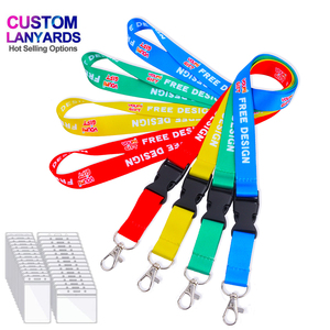Custom Logo Silk Screen Printed Flat Polyester Lanyard with Metal <b>Hook</b> for Id Card Badge - Product Image 3