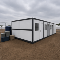 Abri d'urgence préfabriqué pliable de 40 pieds, directement de l'usine, à déploiement rapide, structure en acier isolée, maison conteneur pliable