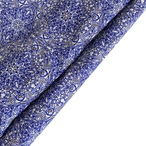 Fabrika doğrudan özel dijital baskılı 55% keten 45% viskon karışımlı reaktif boya baskı kumaş elbise için - Product Image 2