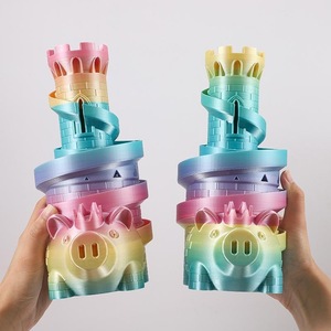 Tirelire éducative en plastique imprimé en 3D, thèmes Porc, Éléphant, Château, à assembler soi-même, jouet financier pour enfants, cadeau d'anniversaire 1/12 - Product Image 1
