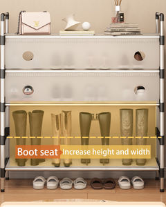 Zapatero Metálico de Alta Calidad a Prueba de Polvo de <span class=keywords><strong>4</strong></span>, 6 y 7 Niveles, Diseño de Fabricante a Bajo Precio, Organizador de Zapatos para Sala de Estar o Dormitorio - Product Image 4