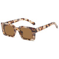 Chanceux rétro rectangulaire mode Internet célébrité lunettes de soleil cadre carré UV400 lentilles nuances LOGO personnalisé Vintage lunettes de soleil