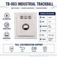 Souris de boule de commande industrielle d'acier inoxydable de contrôle IP65 USB filaire ou PS/2 imperméable pour l'usage de kiosque ou de machine