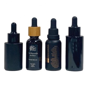 Wholesale 5ml 10ml 15ml 20ml 30ml 50ml 100ml Matte Black Essential Oil Serum Glass Dropper Bottle for Hair Oil with Paper <b>Box</b> - Product Image 4