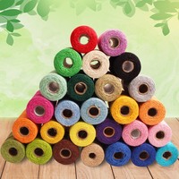 Corde en chanvre 100% colorée pour l'artisanat DIY, emballage cadeau décoratif, attache d'étiquettes, usage vestimentaire - Vente en gros