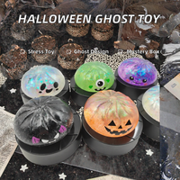 Jouet anti-stress créatif en plastique TPR souple à rebond lent, boîte mystère, motif fantôme d'Halloween Bao Dumpling Maltose, unisexe 14