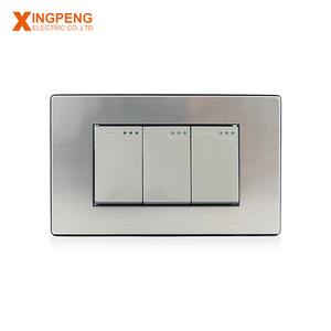Hochwertiger elektrischer Schalter, Netzteil, <span class=keywords><strong>3</strong></span>-fach, Einzelweg, Edelstahlplatte, Wandlichtschalter für Zuhause, Hotel, mechanisch - Product Image 6
