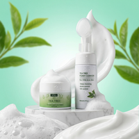 Nettoyant visage à l'huile d'arbre à thé WNU OEM, nettoie en profondeur les pores, élimine les points noirs, traite l'acné, contrôle le sébum, apaise et hydrate, convient à tous les types de peau.