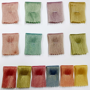 Tela de Seda Elegante Supreme, Material Metálico Brillante y Transparente para Diseño de Saris, Vestidos y Manualidades, Directo de Fábrica - Product Image 1