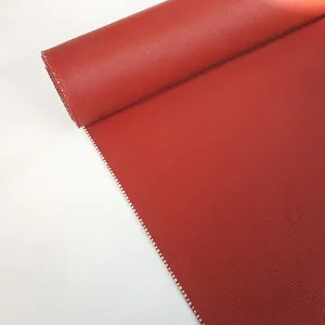 कारखाने सस्ती उच्चतम गुणवत्ता वाले सादे लाल फिबरग्लास कपड़े सिलिकॉन कोट