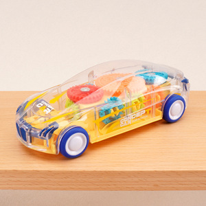 Jouet de voiture de course inertielle pour enfants, voiture de course à engrenages transparents, bus, train, modèle de simulation de train d'harmonie, cadeau de vacances - Product Image 6