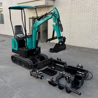 Mini-excavatrice 1,2 tonne Euro 5 CE EPA multifonctionnelle sur chenilles, micro-pelleuse diesel pour jardin et verger, livraison gratuite