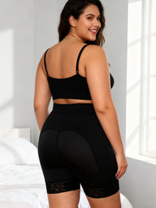 Shorty gainant pour femme Langqin, respirant, effet remonte-fesses, avec dentelle, maintien ferme et confortable - Product Image 6