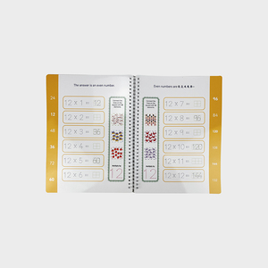 Flipbook interattivo per l'apprendimento precoce delle staminali che si autocontrollano <span class=keywords><strong>tabelline</strong></span> 2-16 giocattoli di materiale cartaceo didattico - Product Image 6