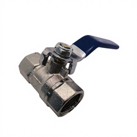 Vanne à boisseau sphérique forgée en fer à pression moyenne, double filetage interne, commande manuelle, pour contrôle des fluides, DN15-DN50, personnalisable OEM