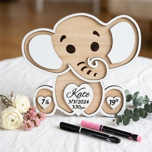 Targa in Legno Personalizzata con Informazioni sulla <span class=keywords><strong>Nascita</strong></span> del Bambino, Decorazione per Cameretta, Regalo per Neonati - Product Image 4