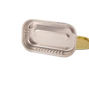 Boîte carrée en aluminium vide auto-scellante 1/4 boîtes <span class=keywords><strong>de</strong></span> conserve Club avec #311 pour <span class=keywords><strong>huile</strong></span> sardines poisson nourriture <span class=keywords><strong>de</strong></span> mer en conserve - Product Image 5