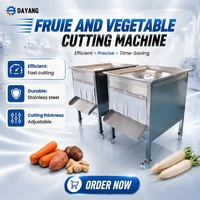 DY Fruit- en groentesnijmachine, verstelbare snijdikte 600-1500kg/u, industriële fruitsnijmachine