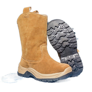 Zongmai Bottes d'équitation d'extérieur pour hommes, bottes de travail à talon moyen de couleur unie pour adultes - Product Image 5