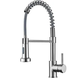 Kitchen Faucet Mixer Pull-Down SS 304 Stainless Steel Faucet Offering High-Quality and Durability