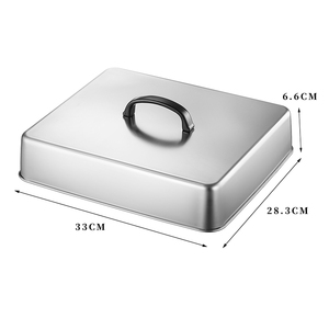 Tapa Rectangular de Acero Inoxidable para Plancha, Cubierta Grande para Asar y Bañar en la Plancha - Product Image 6