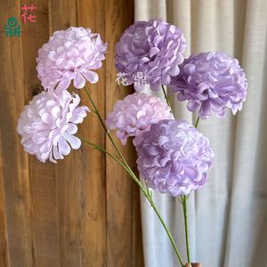 Artificial Flowers Mixed Silk Flower Handmade Wedding Decoration Props Creamy <b>Snowball</b> Single Lucky Ball - Product Image 5